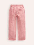 Mini Boden Kids' Summer Stripe Pull On Trousers, Strawberry Tart