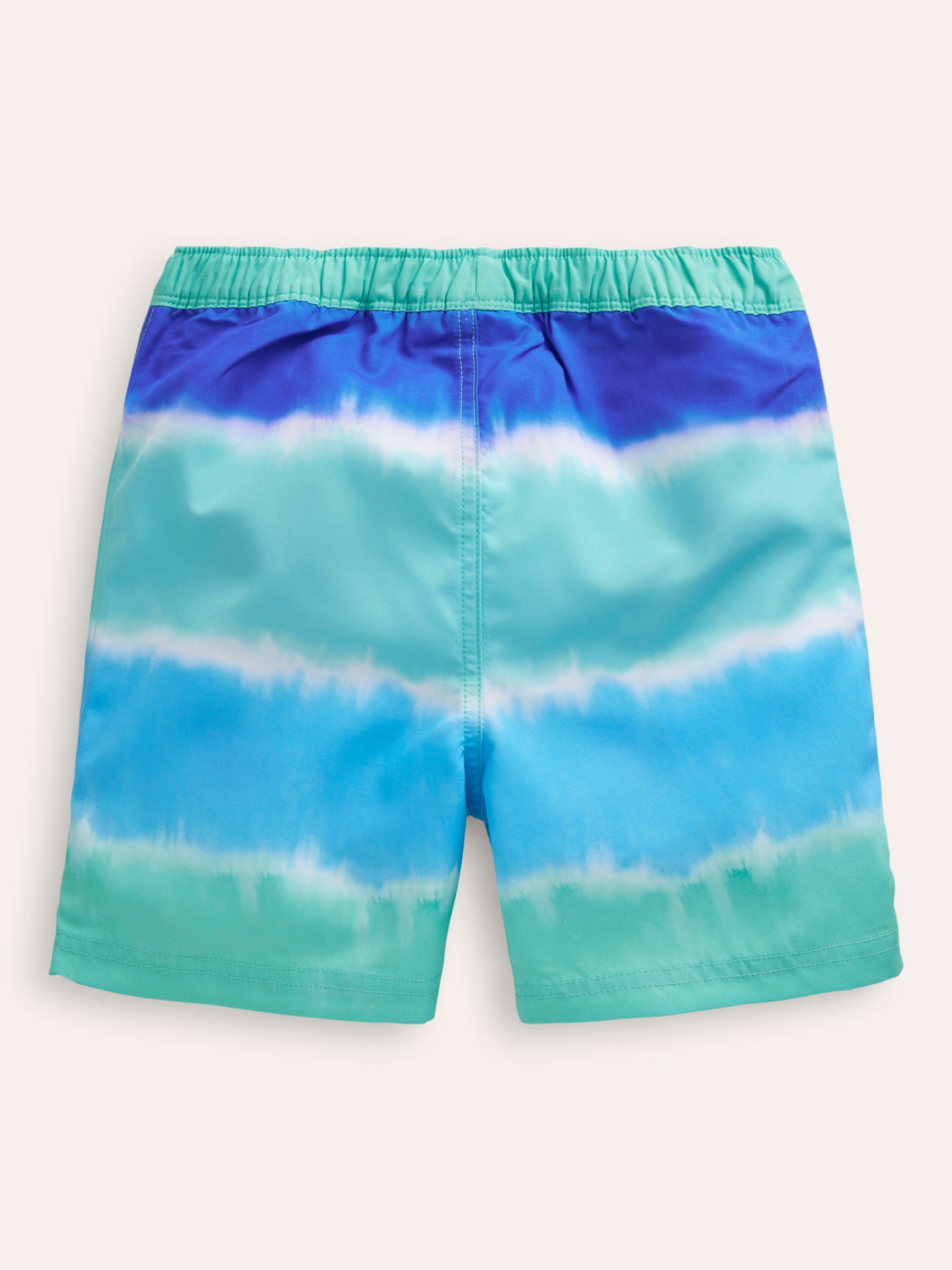 Mini Boden Kids' Tie Dye Swim Shorts, Blue/Multi, 2-3 years