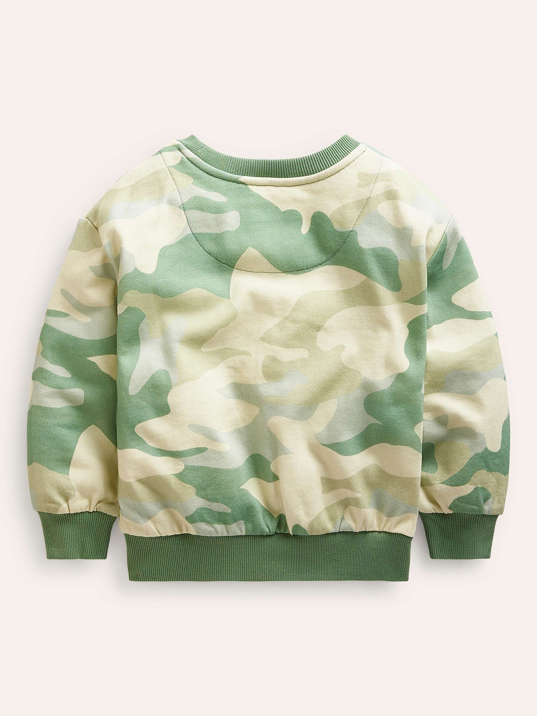 Buy Mini Boden Kids' Camo Tiger Sweatshirt, Tonal Green Online at johnlewis.com