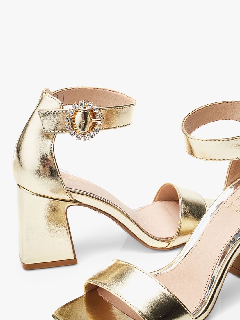 Buy Moda in Pelle Scilla Metallic Block Heel Sandals, Gold Online at johnlewis.com