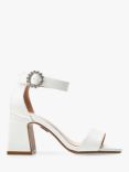 Moda in Pelle Scilla Croc Effect Block Heel Sandals, White