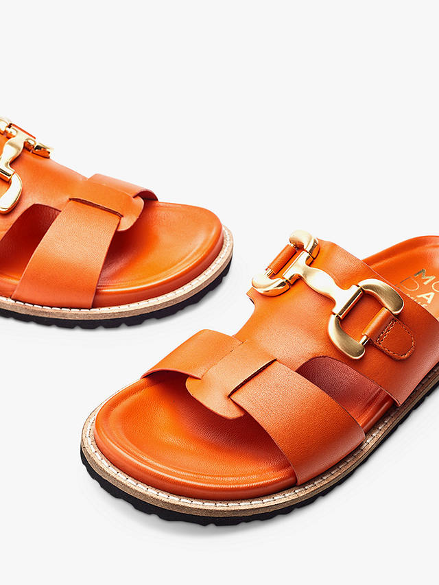 Moda in Pelle Olette Leather Sandals, Orange