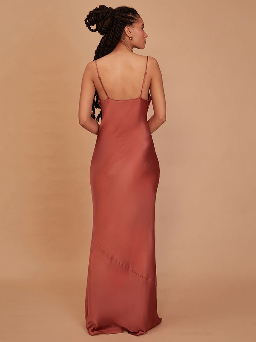 Buy Rewritten Pollenca Cowl Neck Bias Cut Satin Maxi Dress Online at johnlewis.com