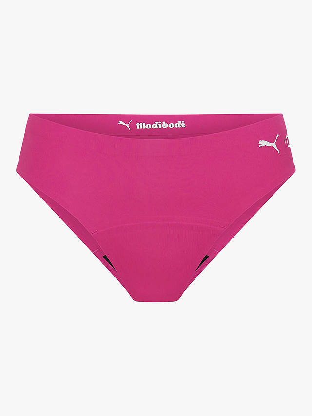 Modibodi x Puma Seamfree Active Bikini Briefs, Garnet Rose Pink