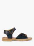 Young Soles Kids' Sonny Two Part Leather Sandals, Navy