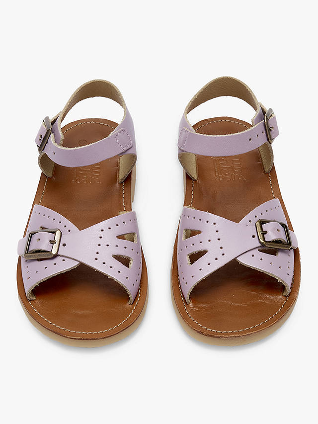 Young Soles Kids' Pearl Two Part Leather Sandals, Lilac