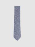 Reiss Lateran Polka Dot Silk Tie, Airforce Blue M