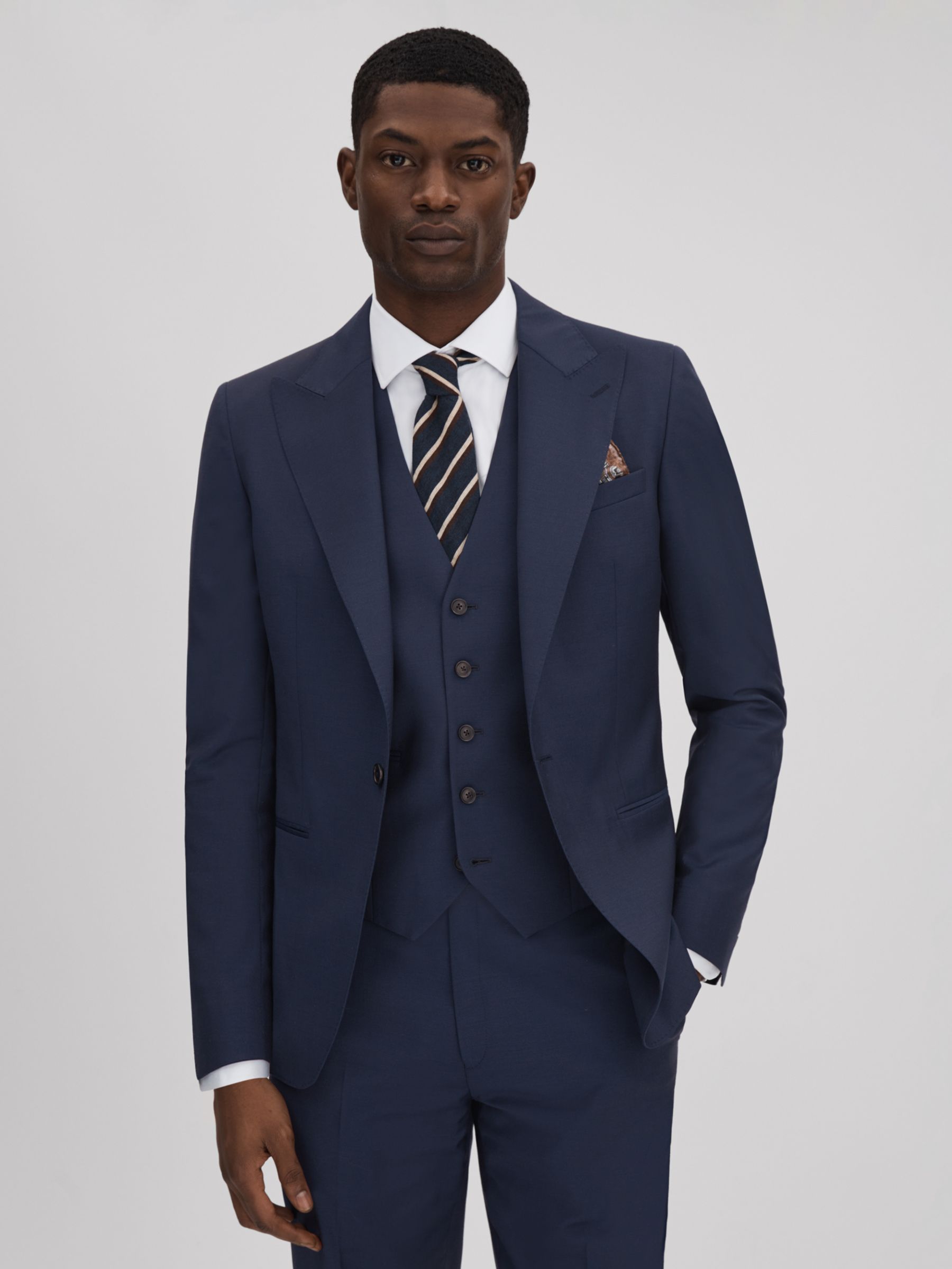 Reiss Destiny Wool Suit Jacket, Navy, 36