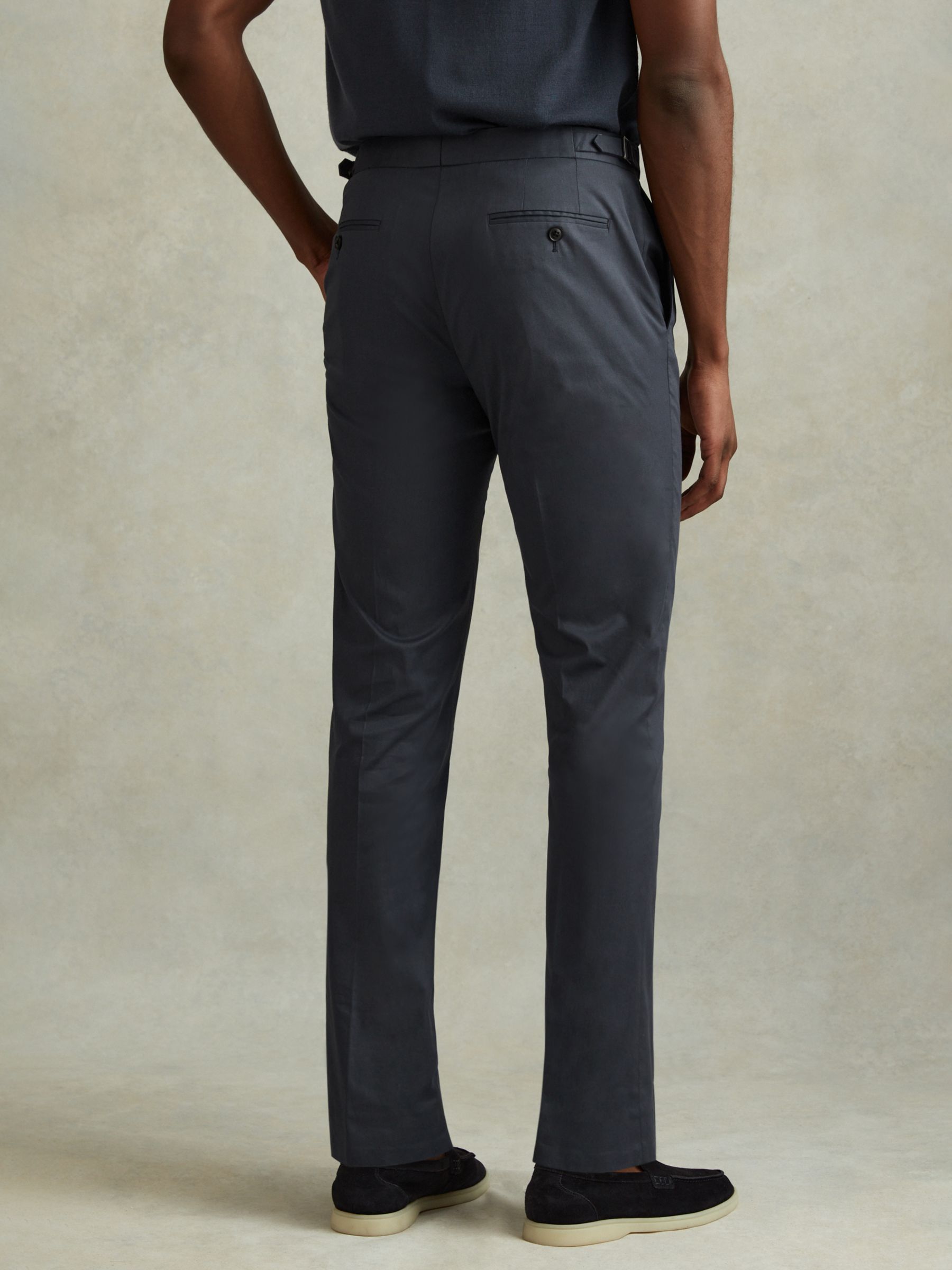 Reiss Crawford Trousers, Airforce Blue, 28R