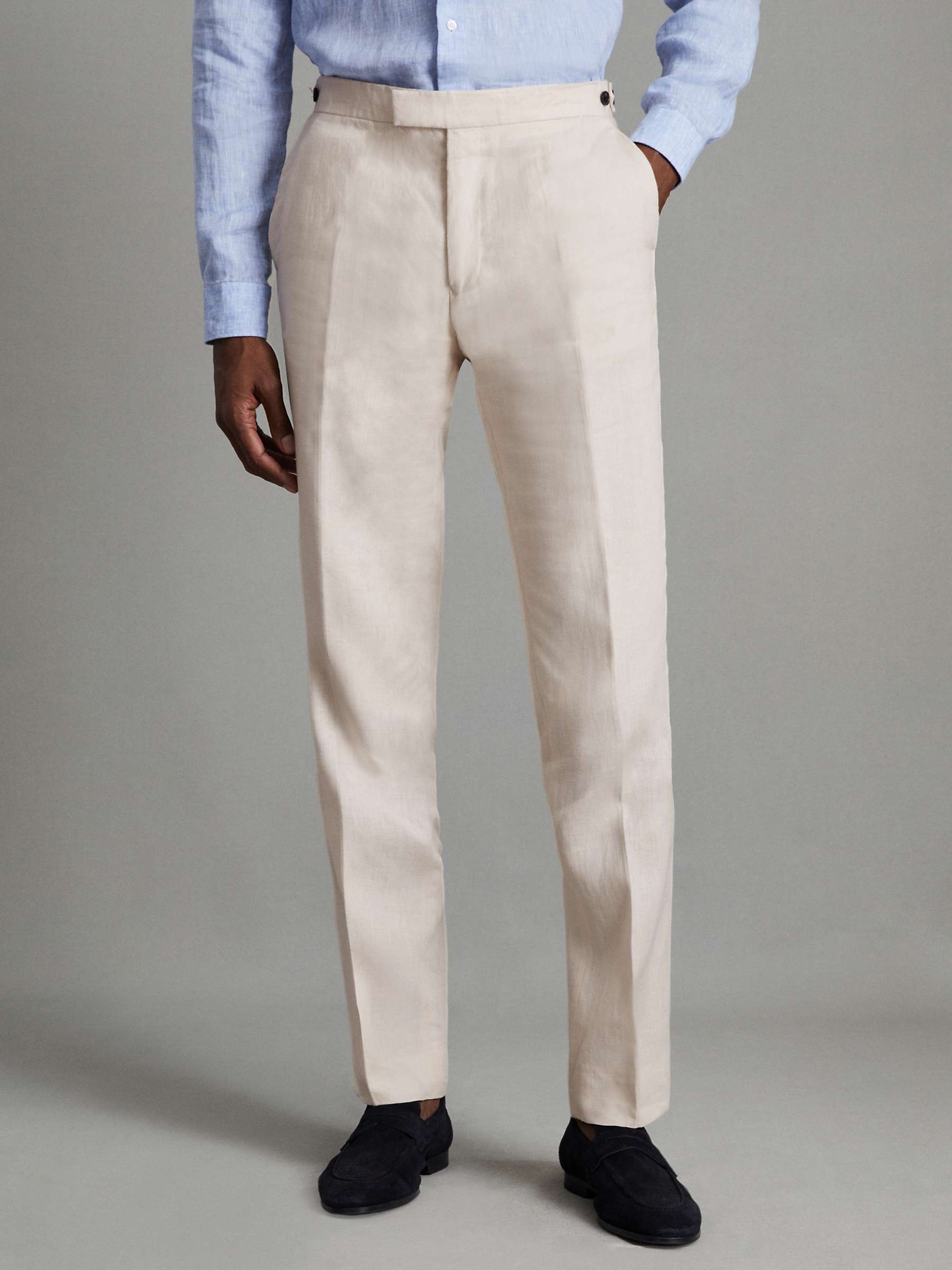 Buy Reiss Kin Linen Slim Fit Mixer Trousers Online at johnlewis.com