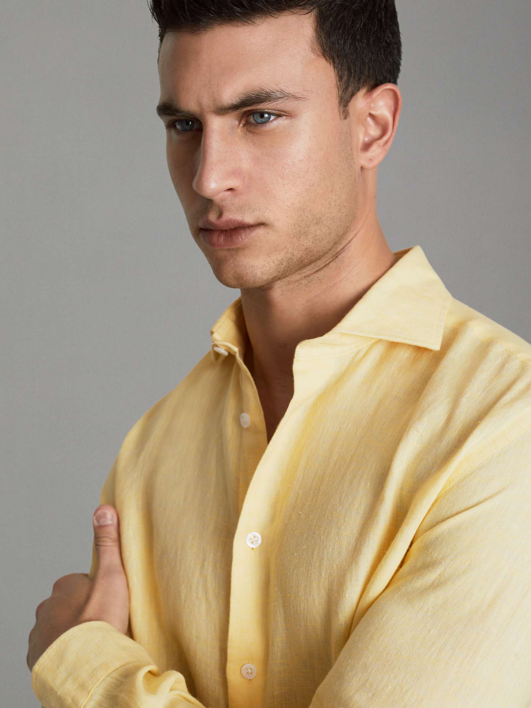 Buy Reiss Ruban Long Sleeve Linen Shirt Online at johnlewis.com