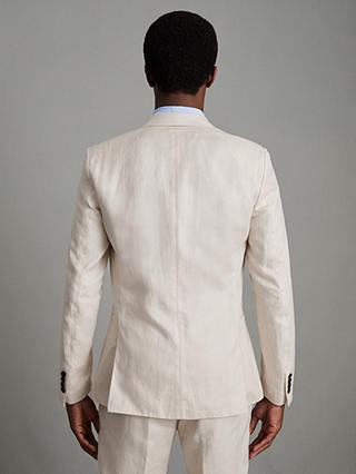 Reiss Kin Linen Tailored Jacket, Stone