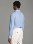 Reiss Ruban Long Sleeve Linen Shirt, Sky Blue