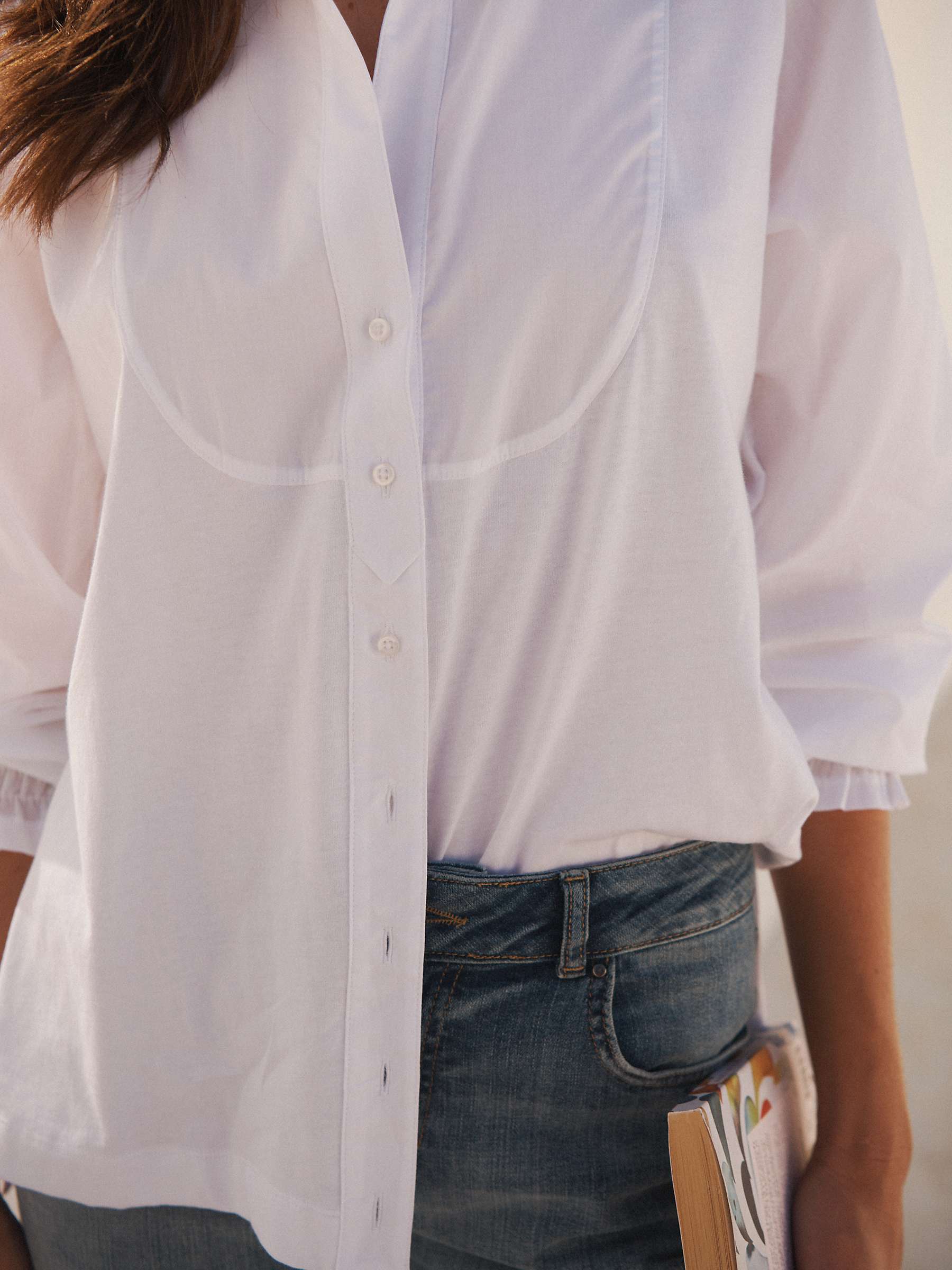 Buy NRBY Anya Cotton Shirt, White Online at johnlewis.com