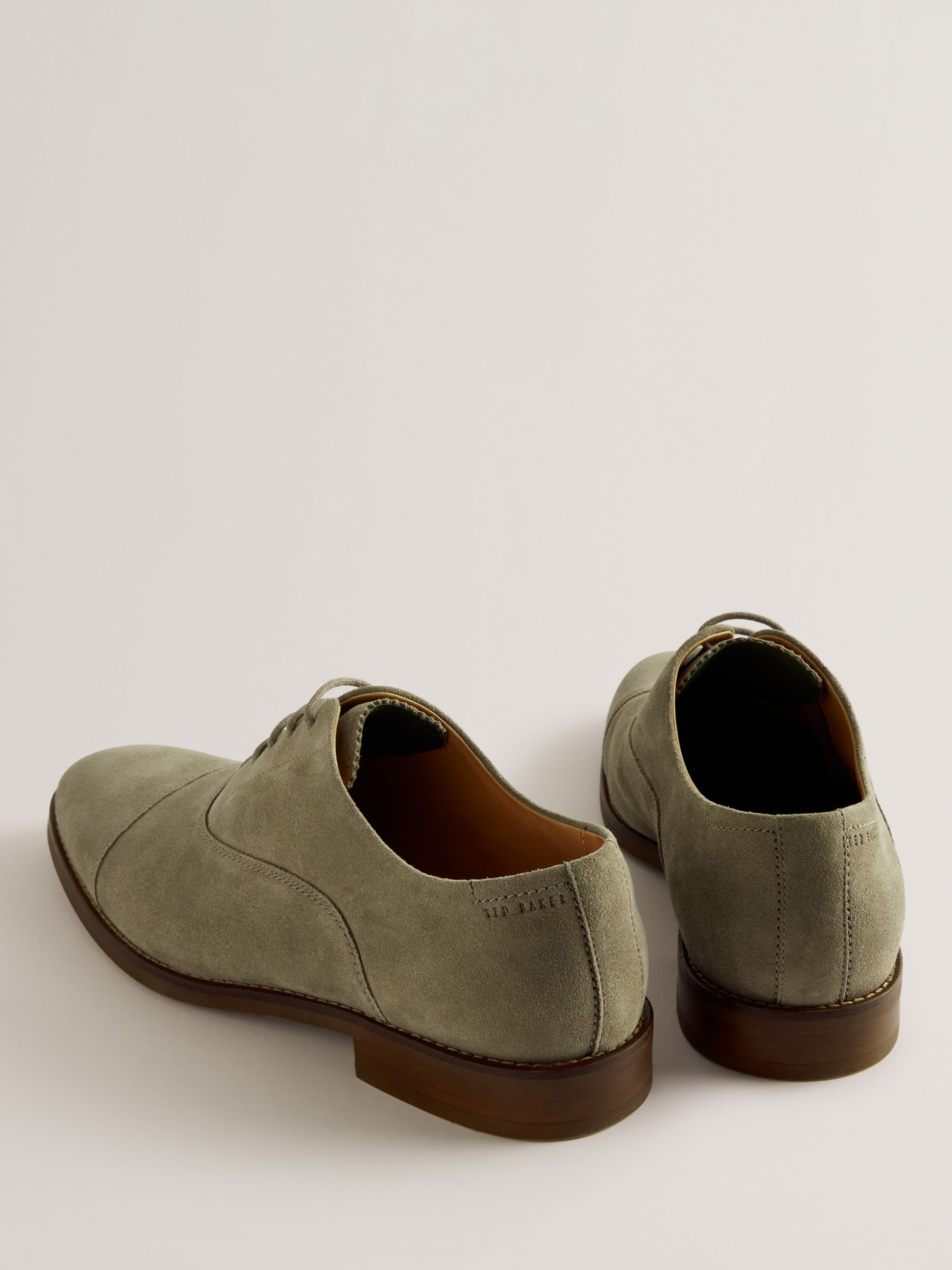 Buy Ted Baker Oxfoord Suede Oxford Shoes, Khaki Online at johnlewis.com