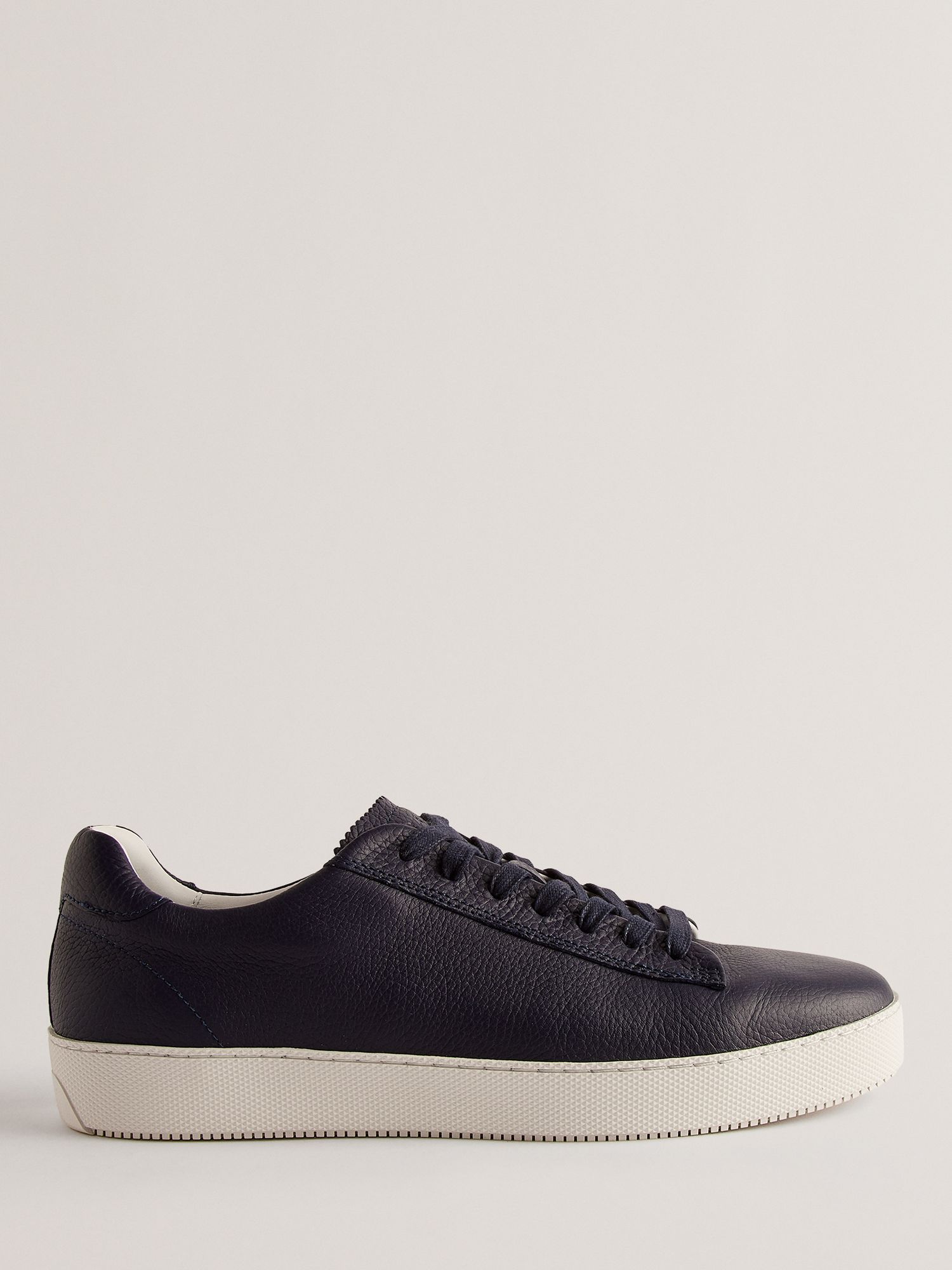 Ted Baker Leather Pebble Trainers, Navy at John Lewis & Partners