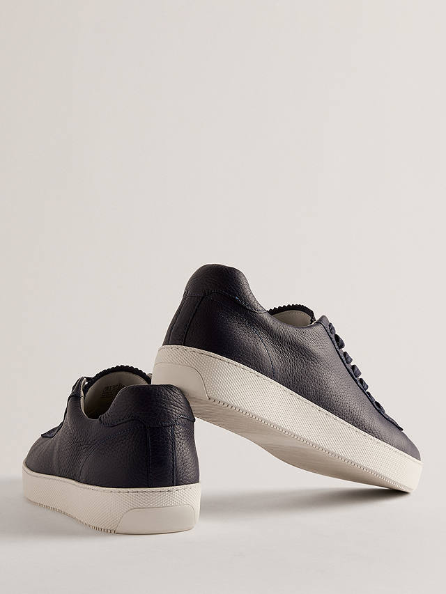 Ted Baker Leather Pebble Trainers, Blue Navy