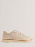 Ted Baker Hampstd Leather Contrast Detail Court Trainers, Light Grey