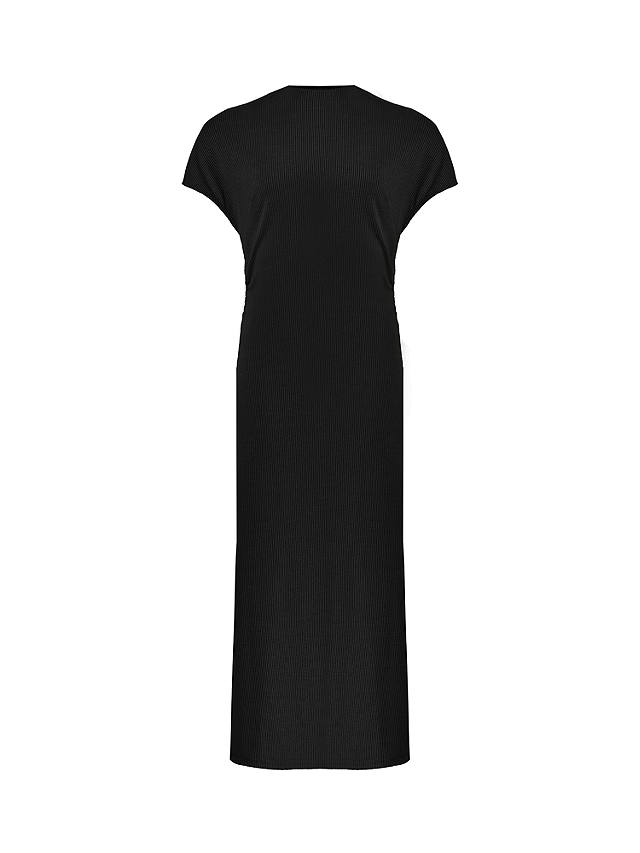 Ro&Zo Narrow Rib Knit Midi Dress, Black