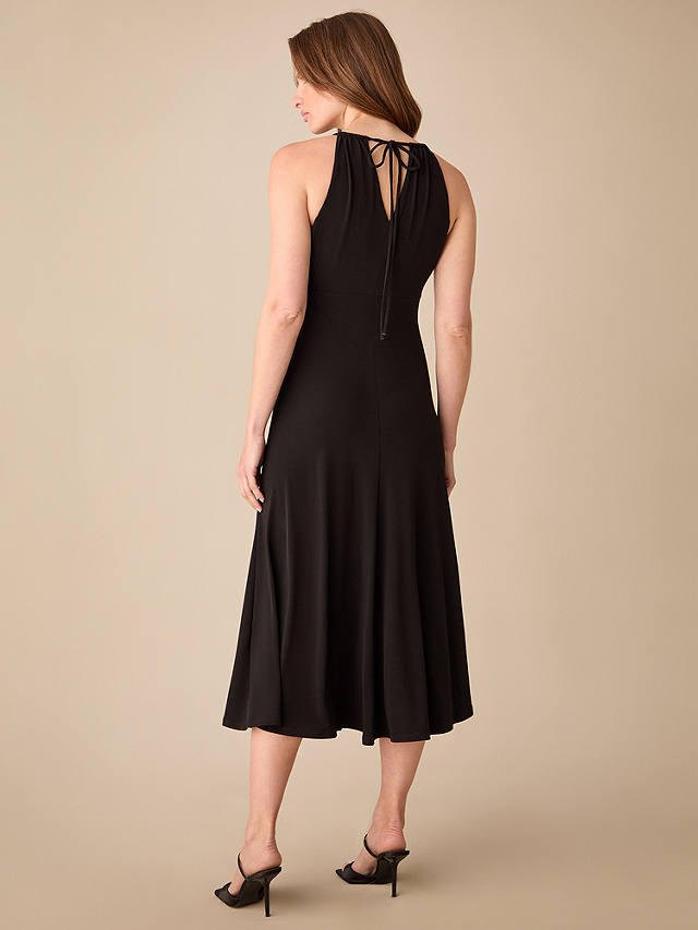Ro&Zo Petite Halterneck Jersey Midi Dress, Black