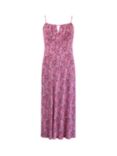 Ro&Zo Petite Ditsy Print Midi Dress, Purple/Multi