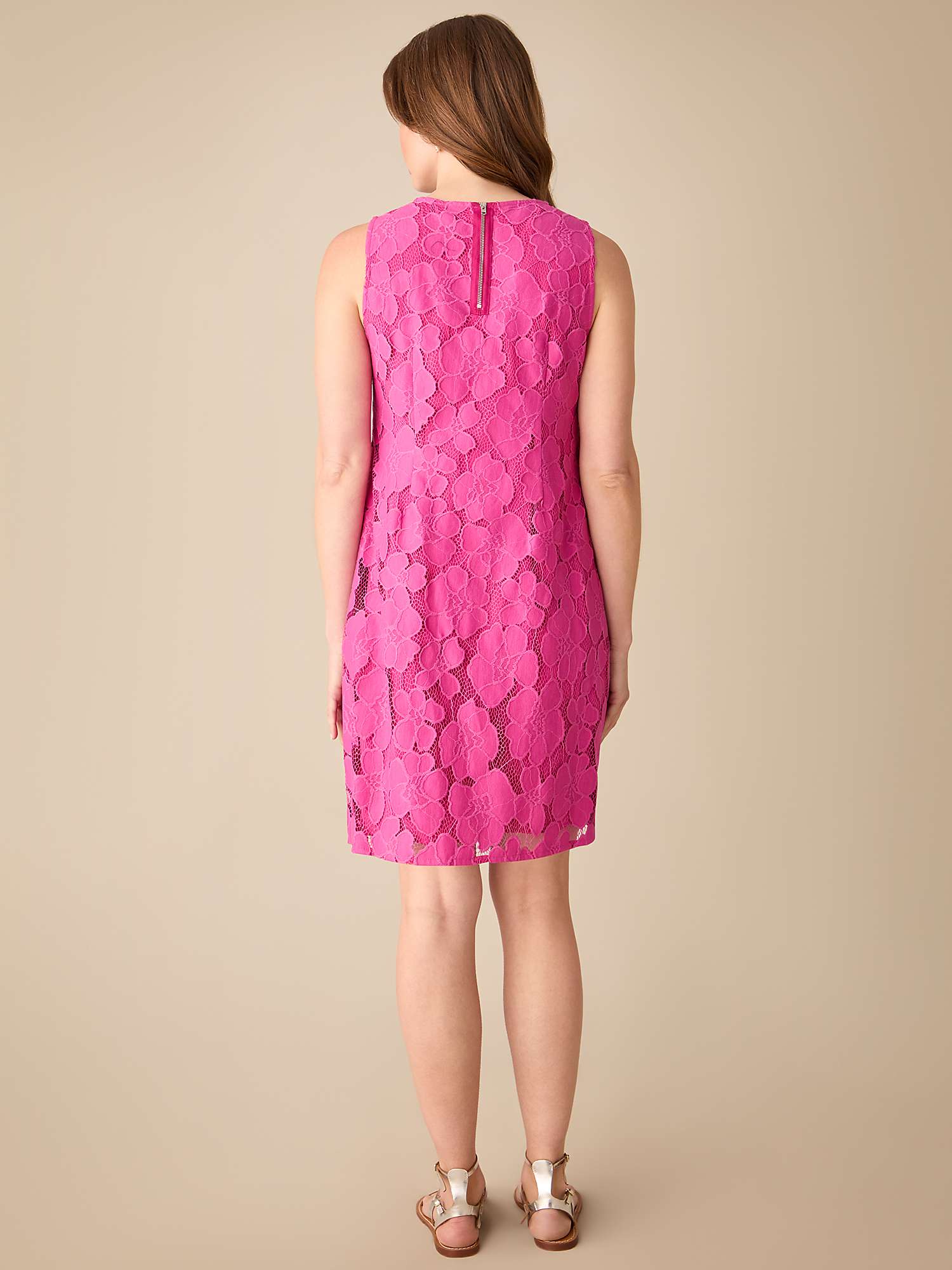 Buy Ro&Zo Petite Floral Lace Mini Dress, Pink Online at johnlewis.com