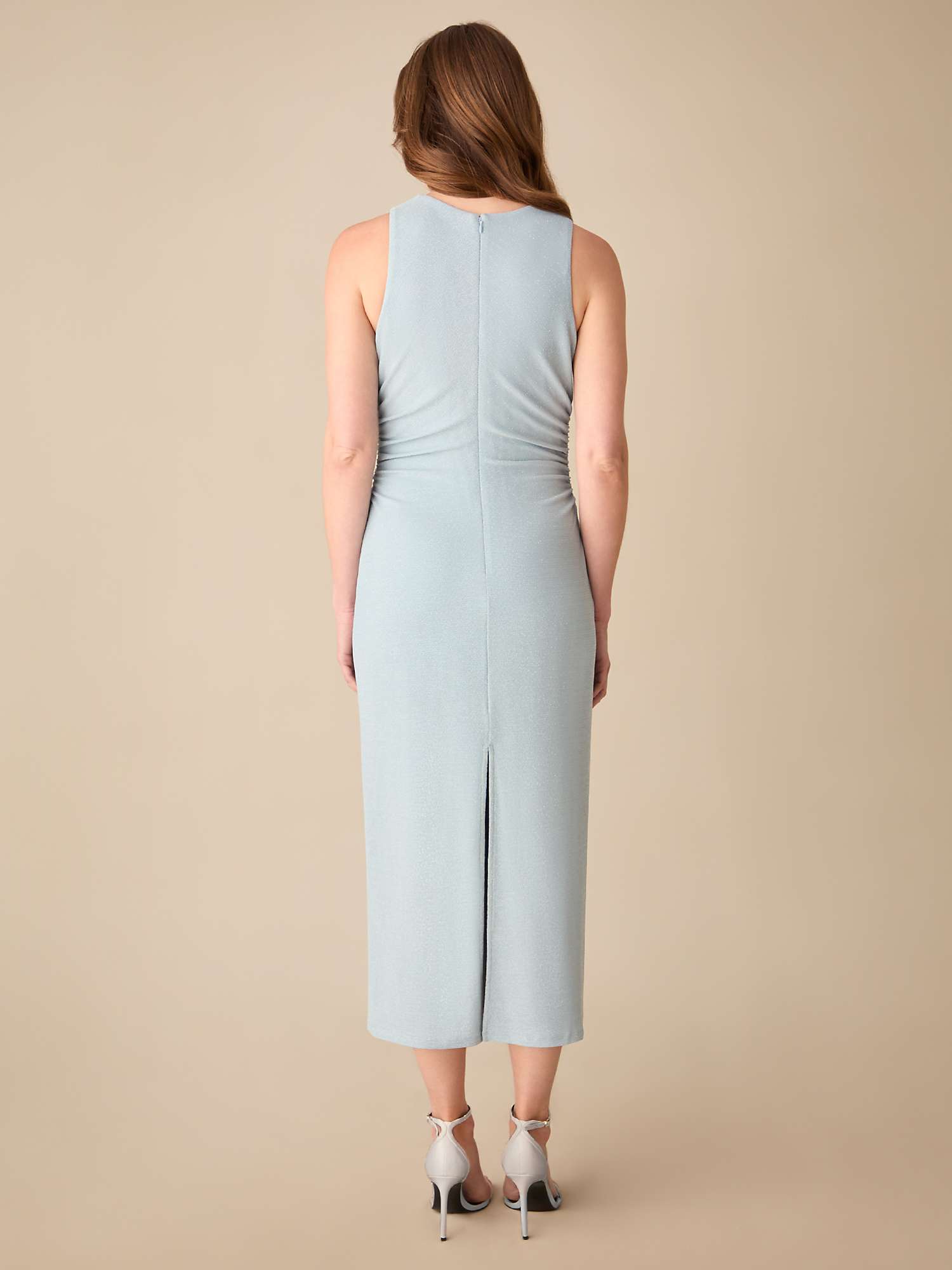 Buy Ro&Zo Petite Maeva Sparkle Jersey Midi Dress, Blue Online at johnlewis.com
