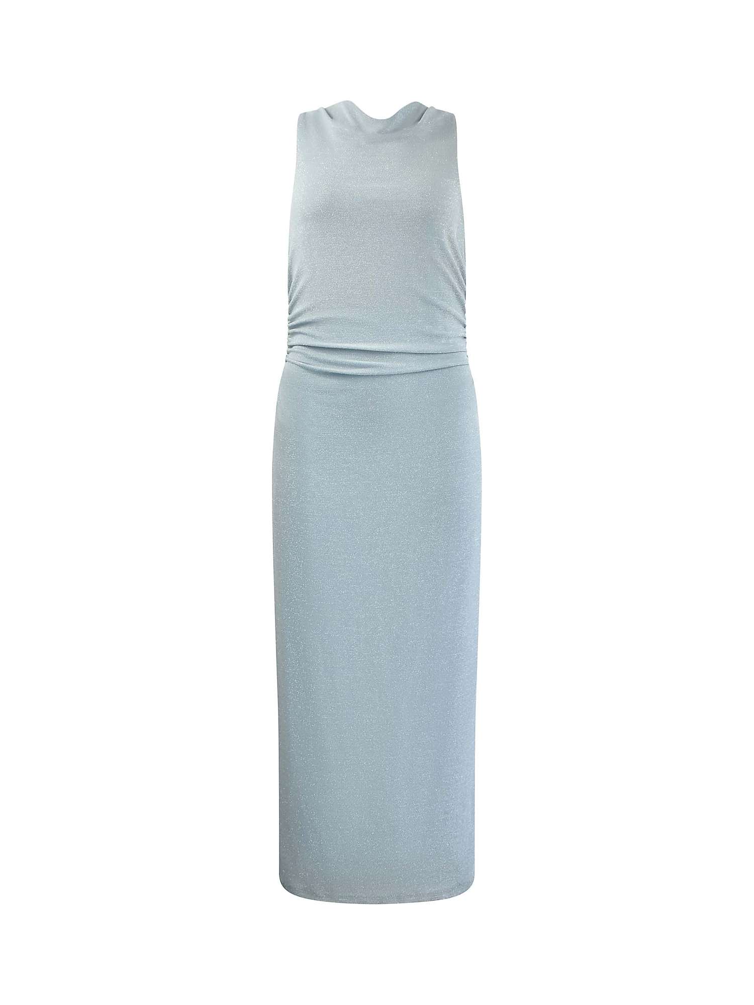 Buy Ro&Zo Petite Maeva Sparkle Jersey Midi Dress, Blue Online at johnlewis.com