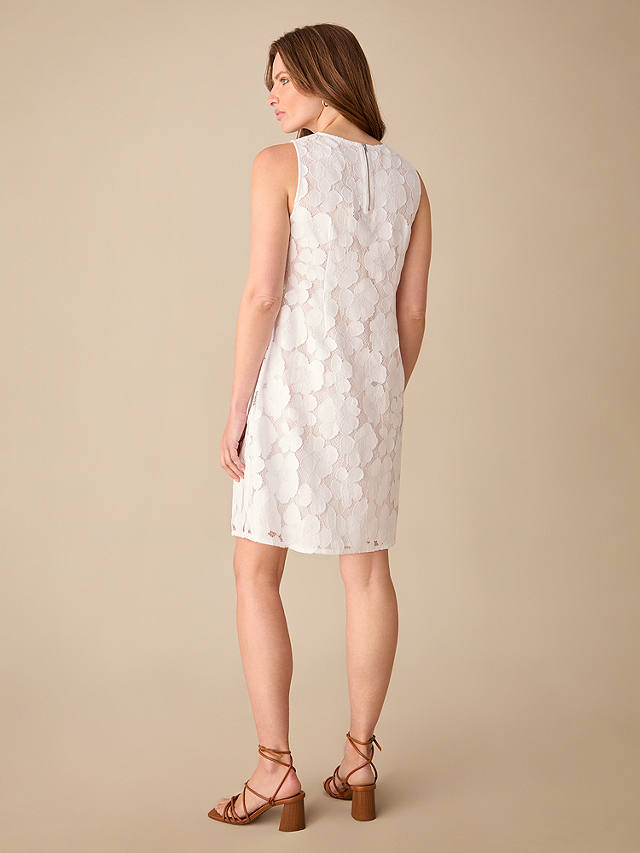 Ro&Zo Petite Lace Shift Mini Dress, White