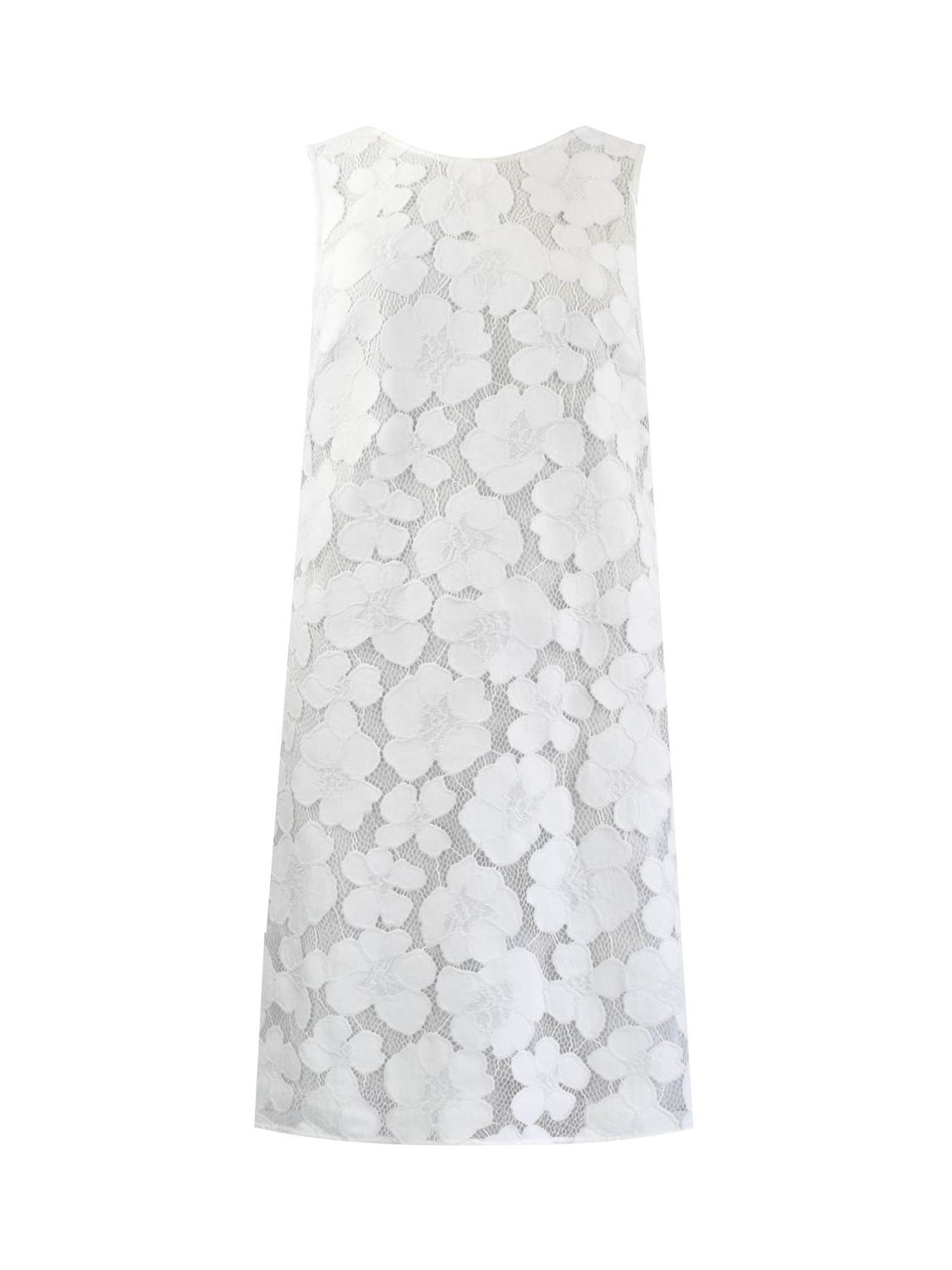 Ro&Zo Petite Lace Shift Mini Dress, White, 6