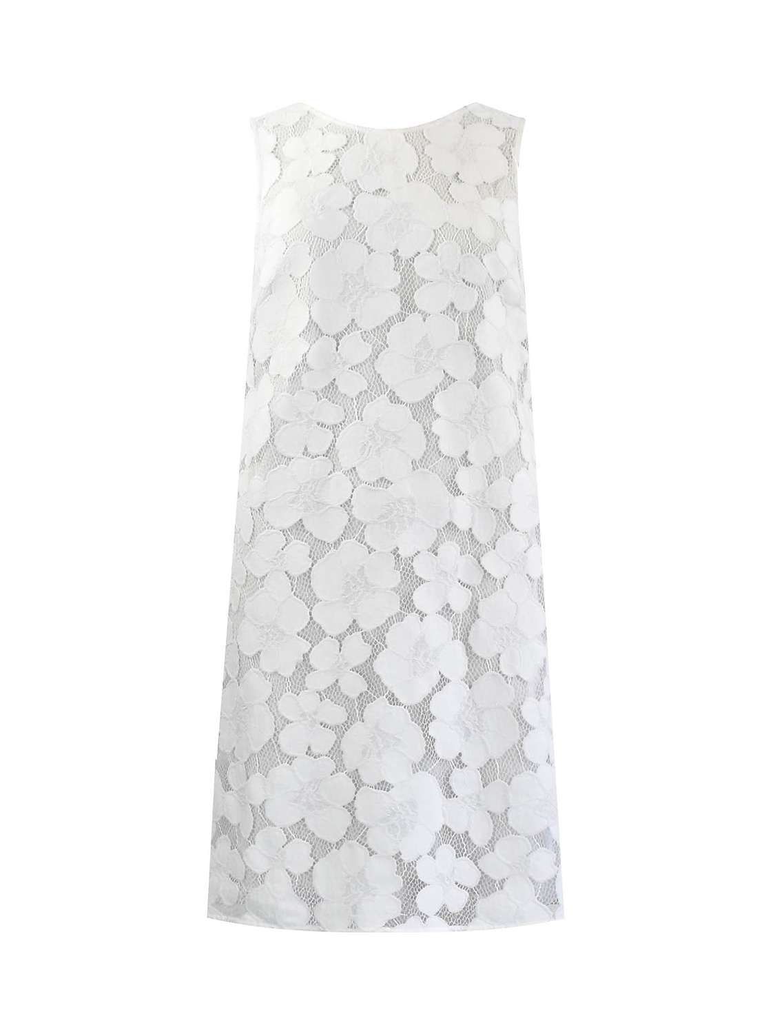Buy Ro&Zo Petite Lace Shift Mini Dress, White Online at johnlewis.com