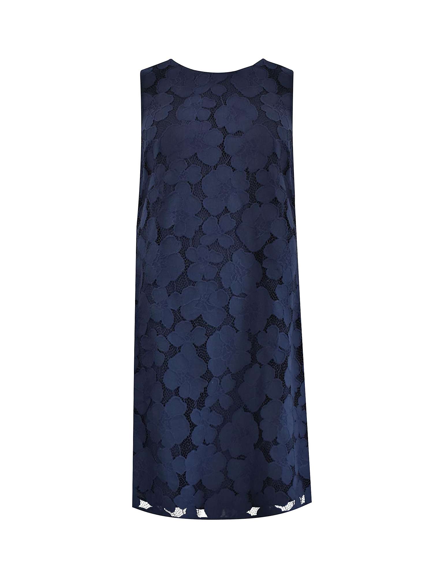 Buy Ro&Zo Petite Navy Lace Shift Mini Dress, Blue Online at johnlewis.com