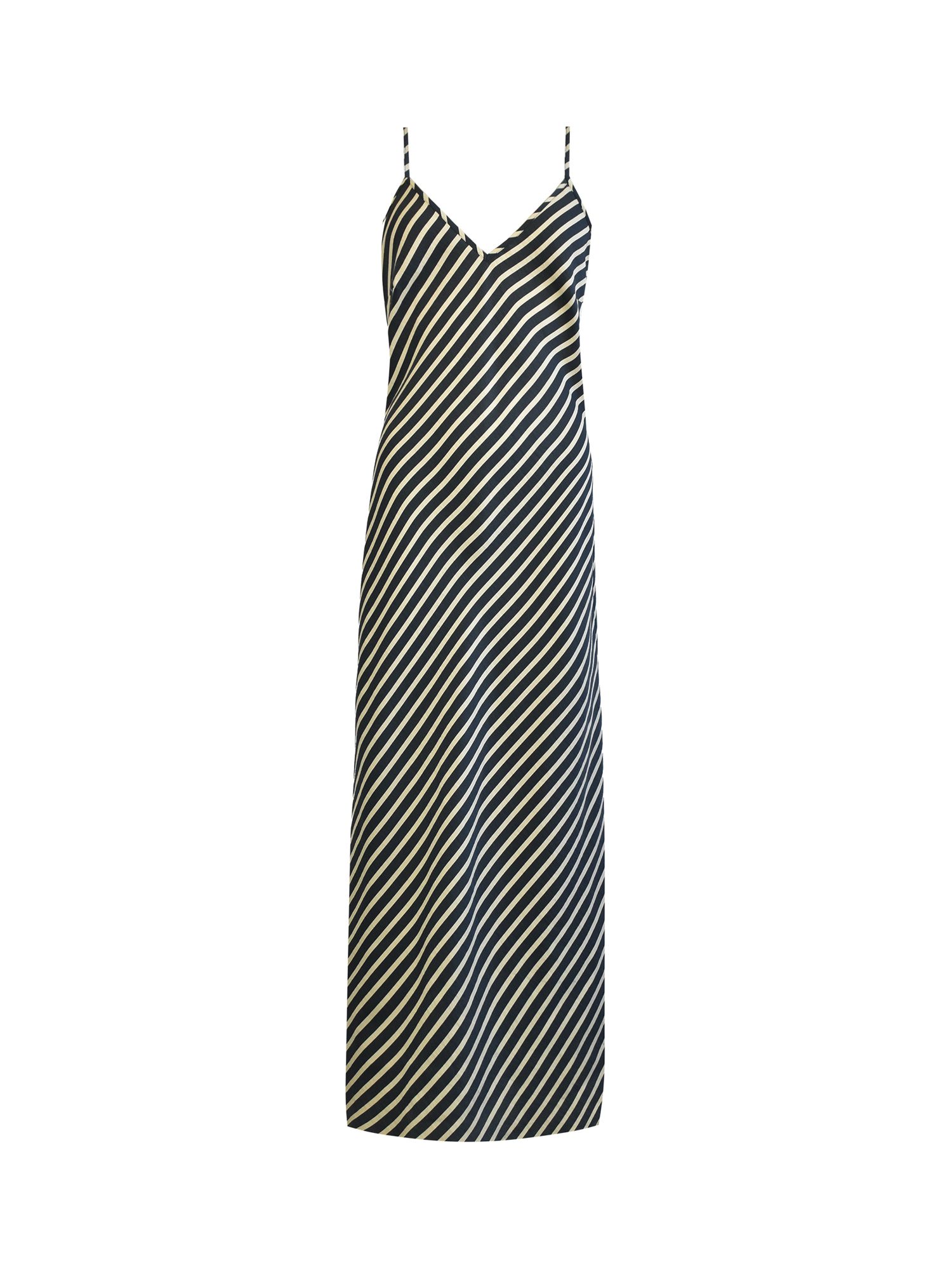 Buy Ro&Zo Stripe Slip Maxi Dress, Black Online at johnlewis.com