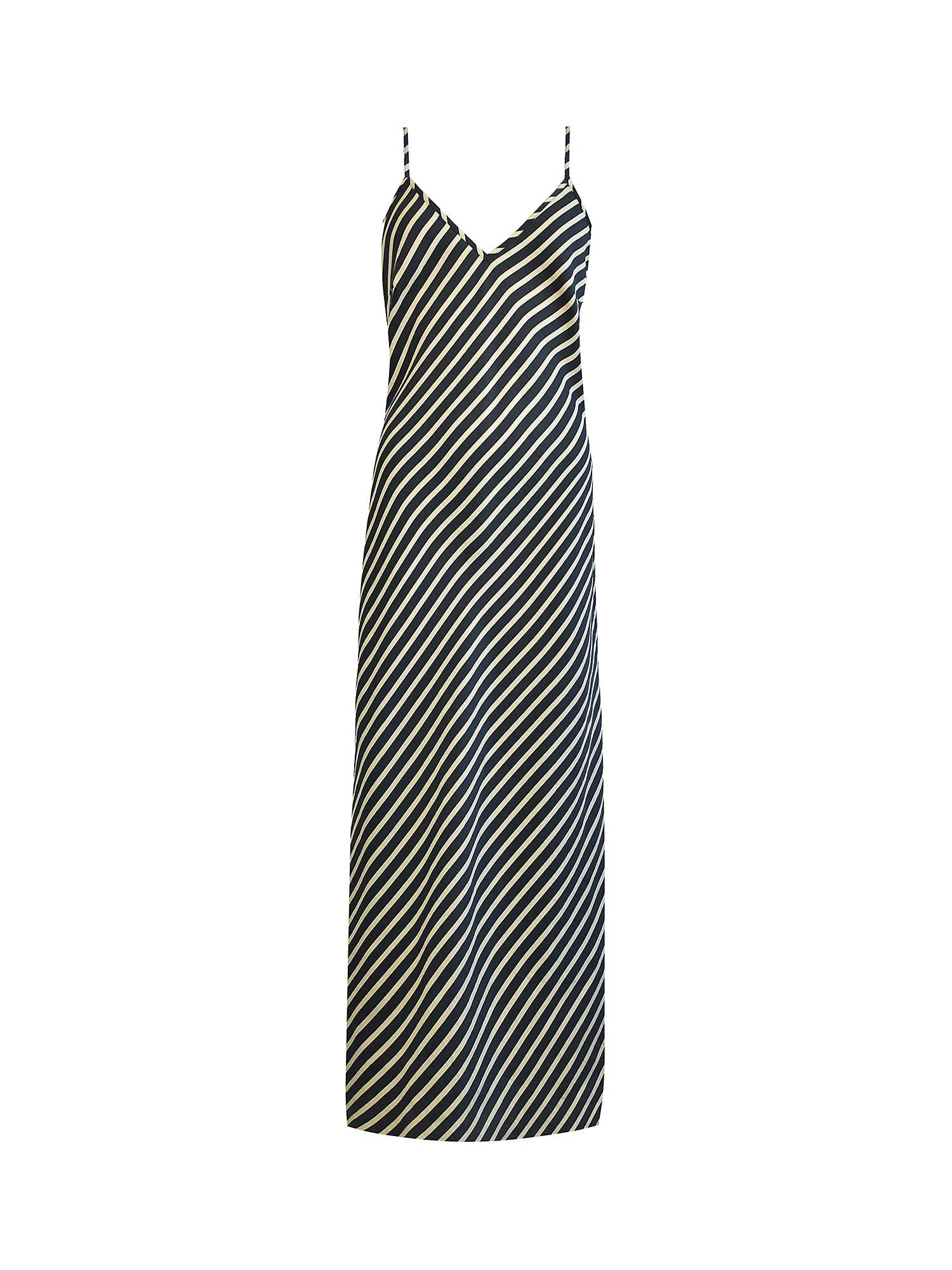 Buy Ro&Zo Stripe Slip Maxi Dress, Black Online at johnlewis.com