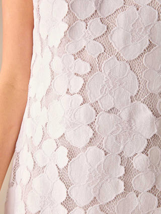Ro&Zo Lace Shift Mini Dress, White