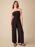 Ro&Zo Petite Jersey Bandeau Jumpsuit, Black