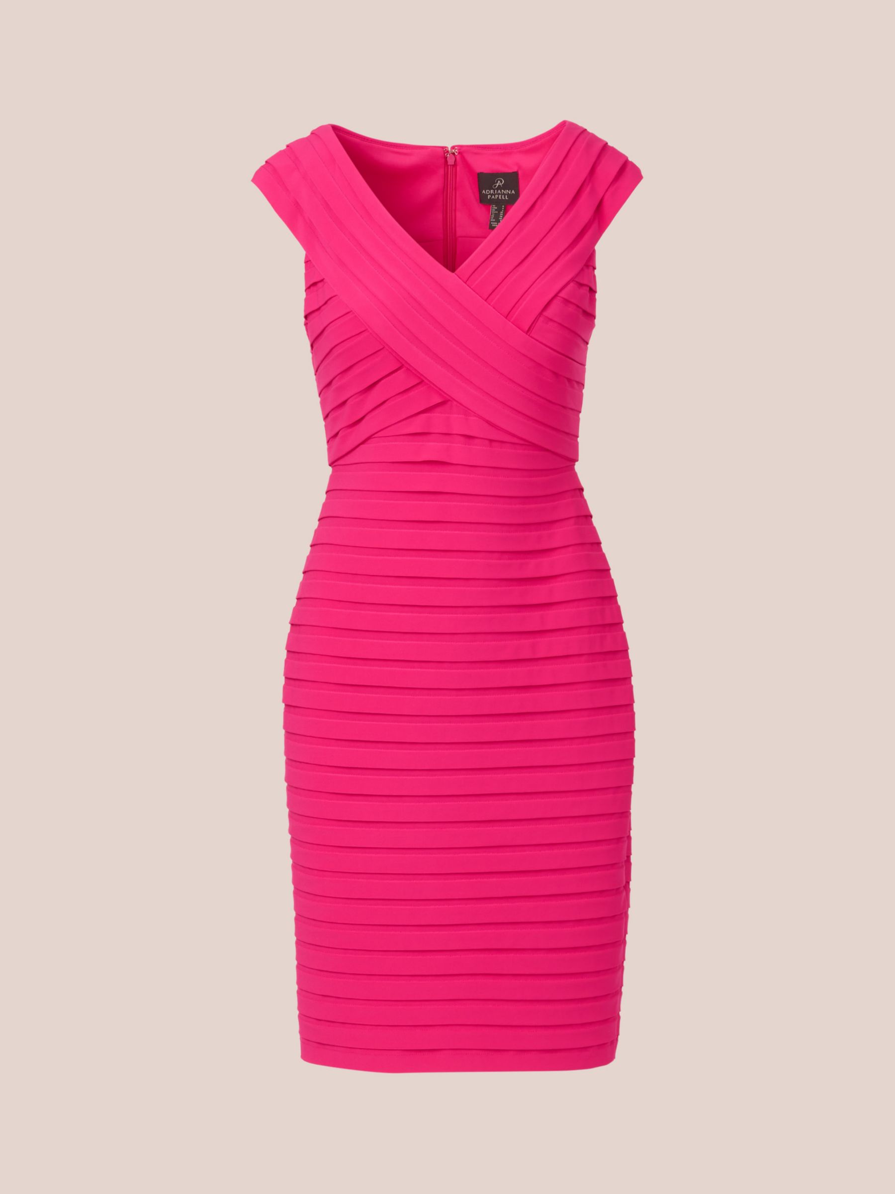 Adrianna Papell Banded Jersey Dress, Electric Pink, 6