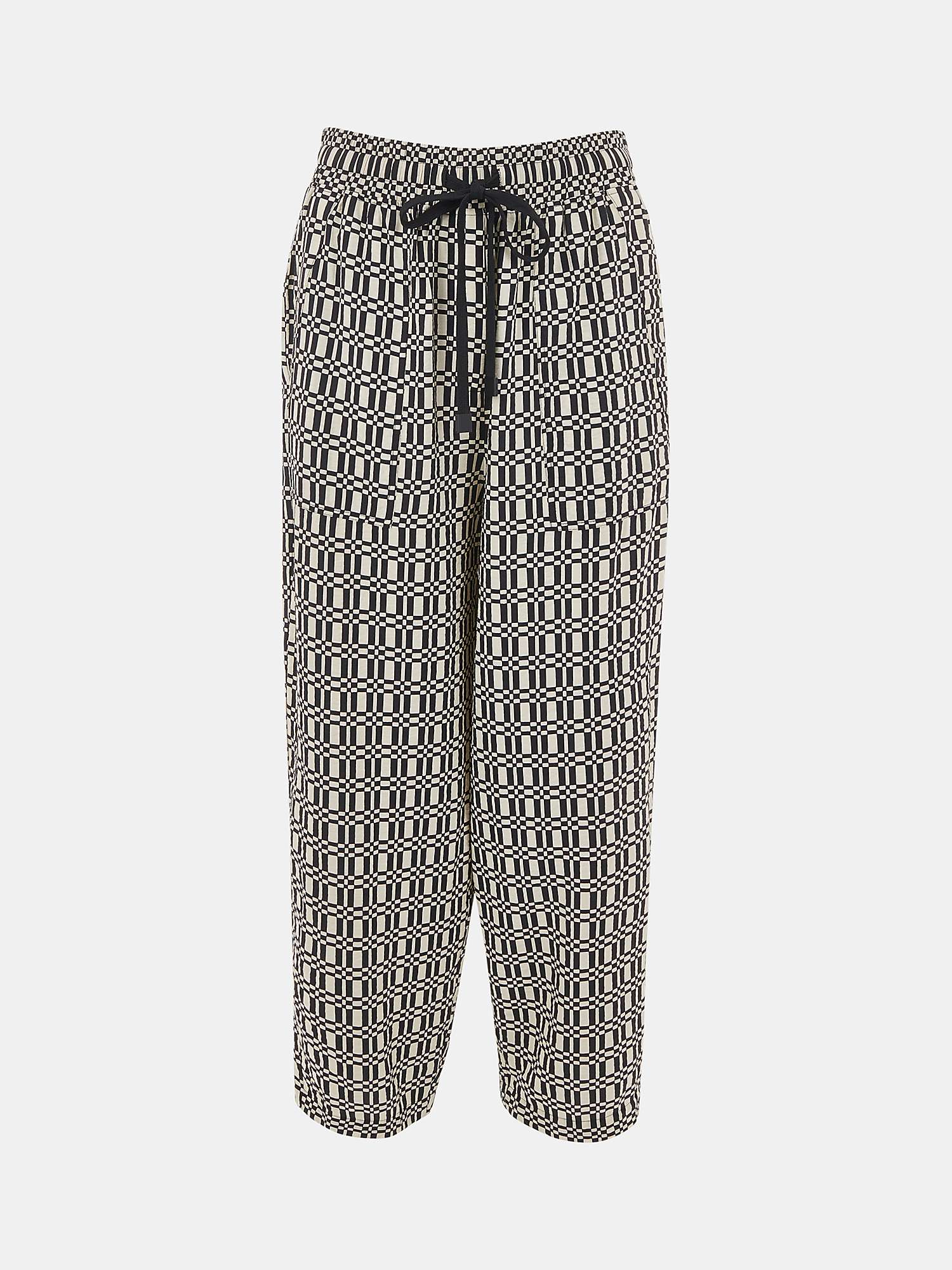 Buy Whistles Link Check Print Trousers, Black/Multi Online at johnlewis.com