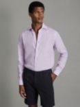 Reiss Ruban Regular Fit Linen Shirt, Orchid