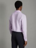 Reiss Ruban Regular Fit Linen Shirt, Orchid