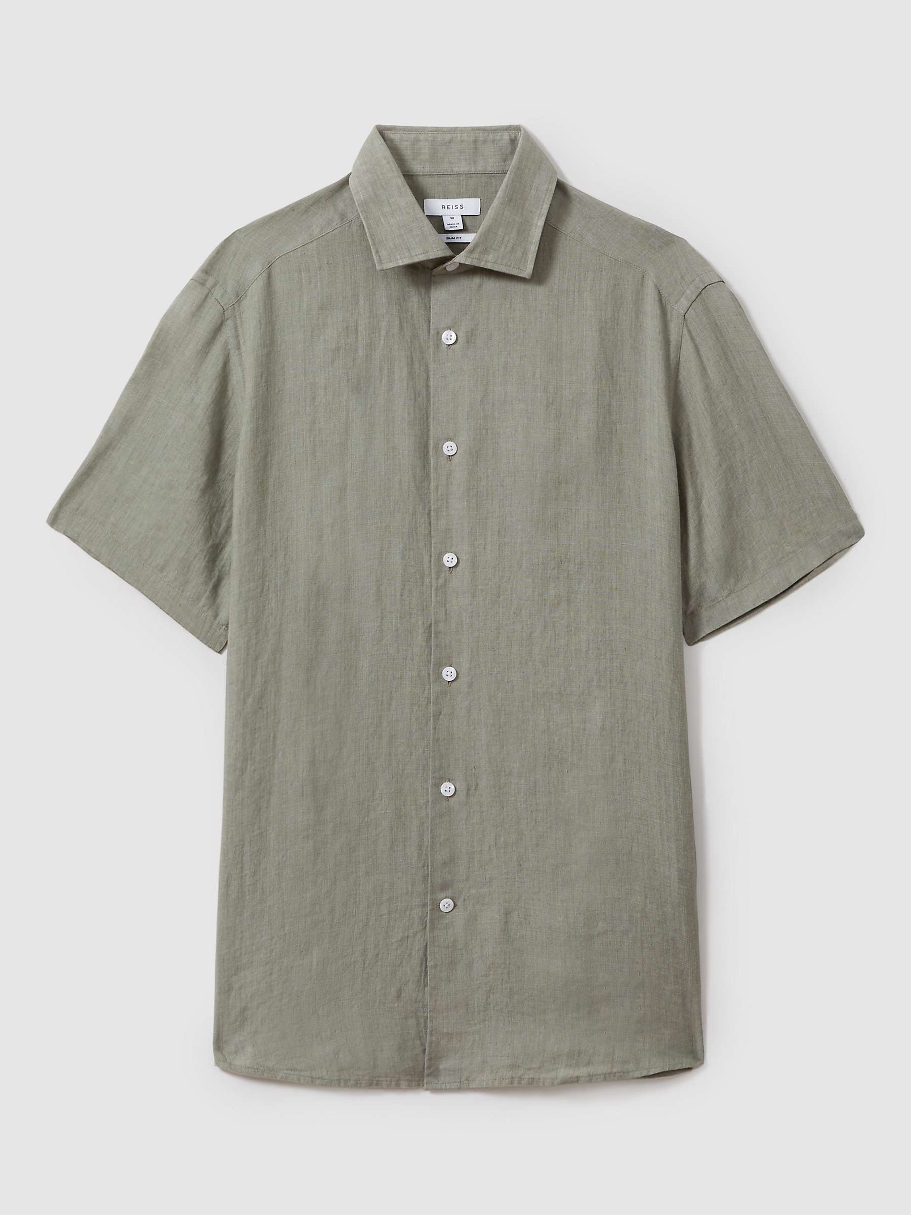 Buy Reiss Holiday Linen Regular Fit Shirt Online at johnlewis.com
