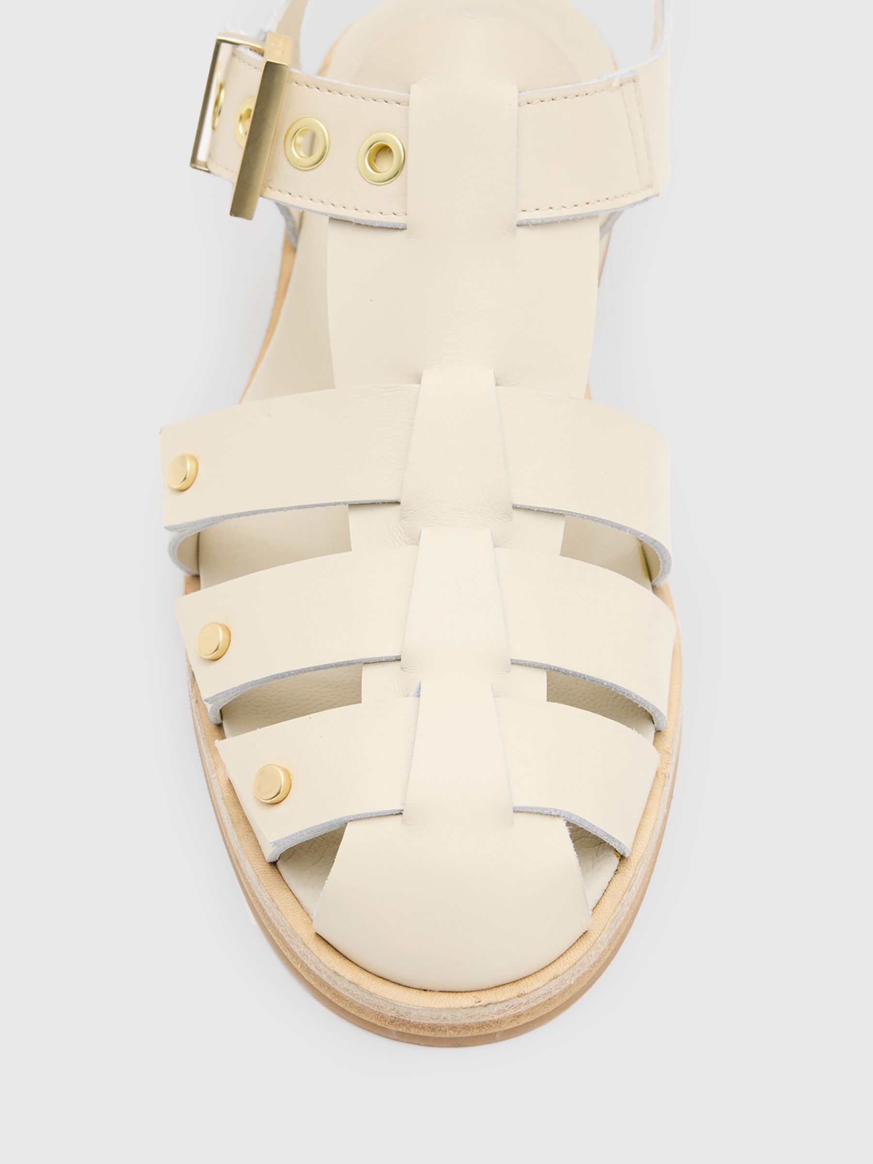 Buy AllSaints Nelly Stud Detail Leather Sandals Online at johnlewis.com