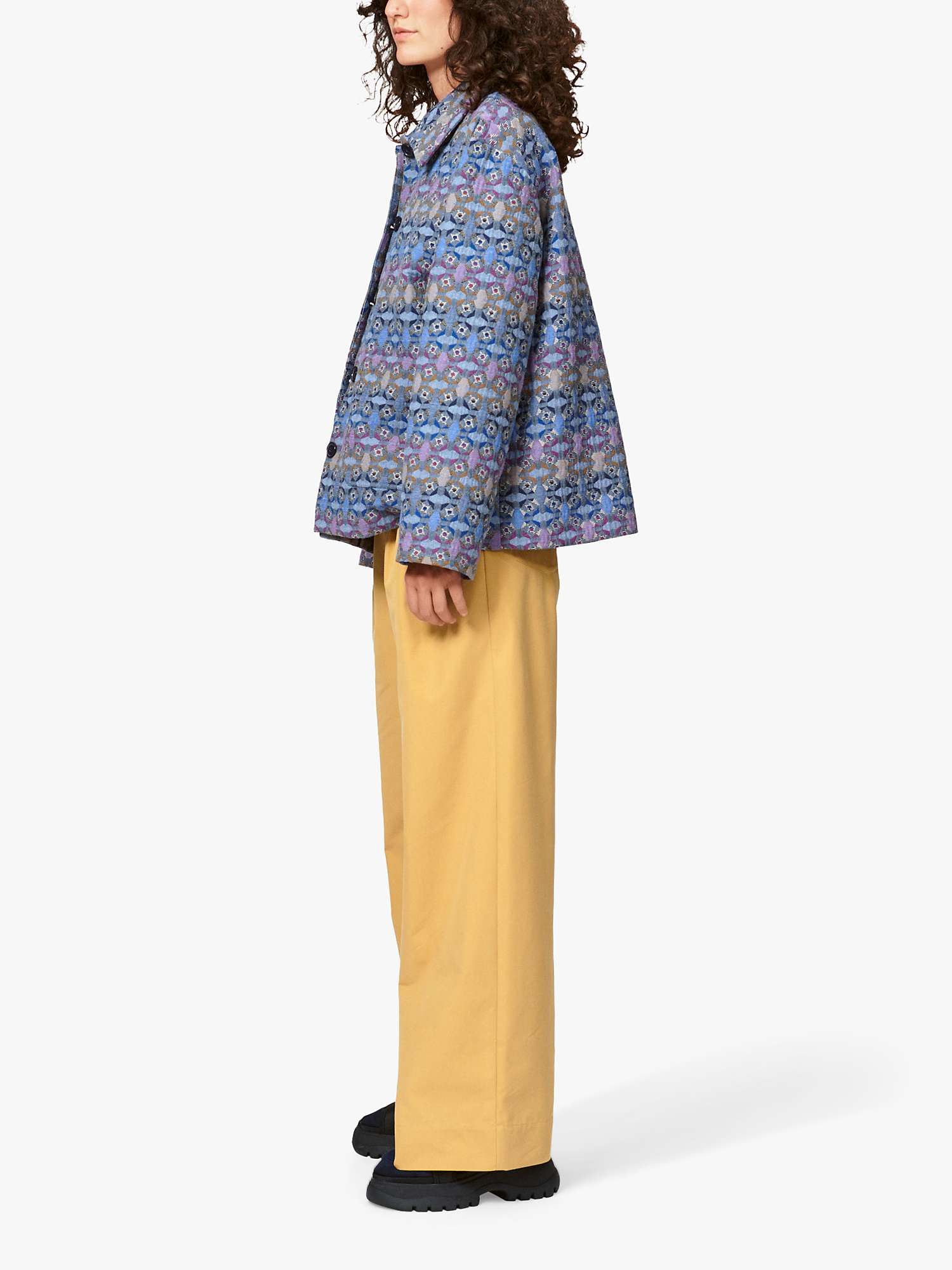 Buy nué notes Gosta Pleat Front Wide Leg Trousers, Antelope Online at johnlewis.com