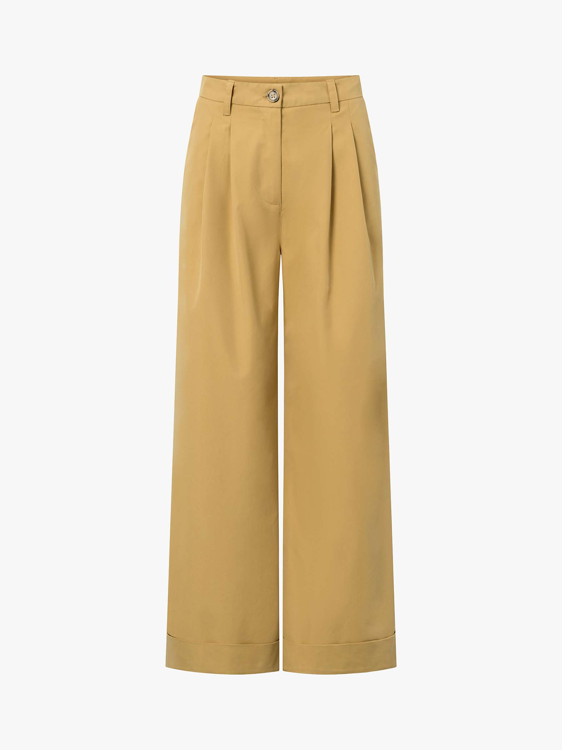 Buy nué notes Gosta Pleat Front Wide Leg Trousers, Antelope Online at johnlewis.com
