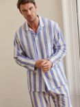 British Boxers Crisp Cotton Striped Pyjamas, Boat Blue/White