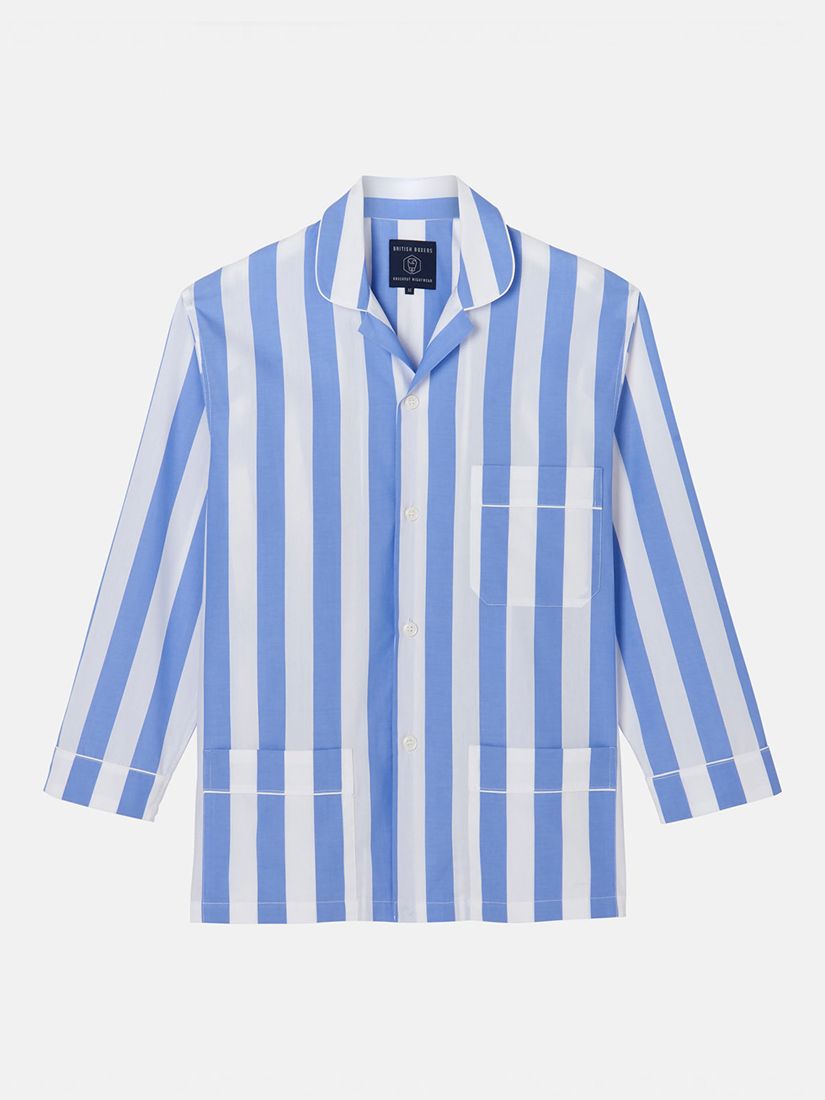Buy British Boxers Crisp Cotton Striped Pyjamas, Boat Blue/White Online at johnlewis.com