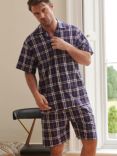British Boxers Chester Crisp Cotton Check Short Pyjamas, Multi