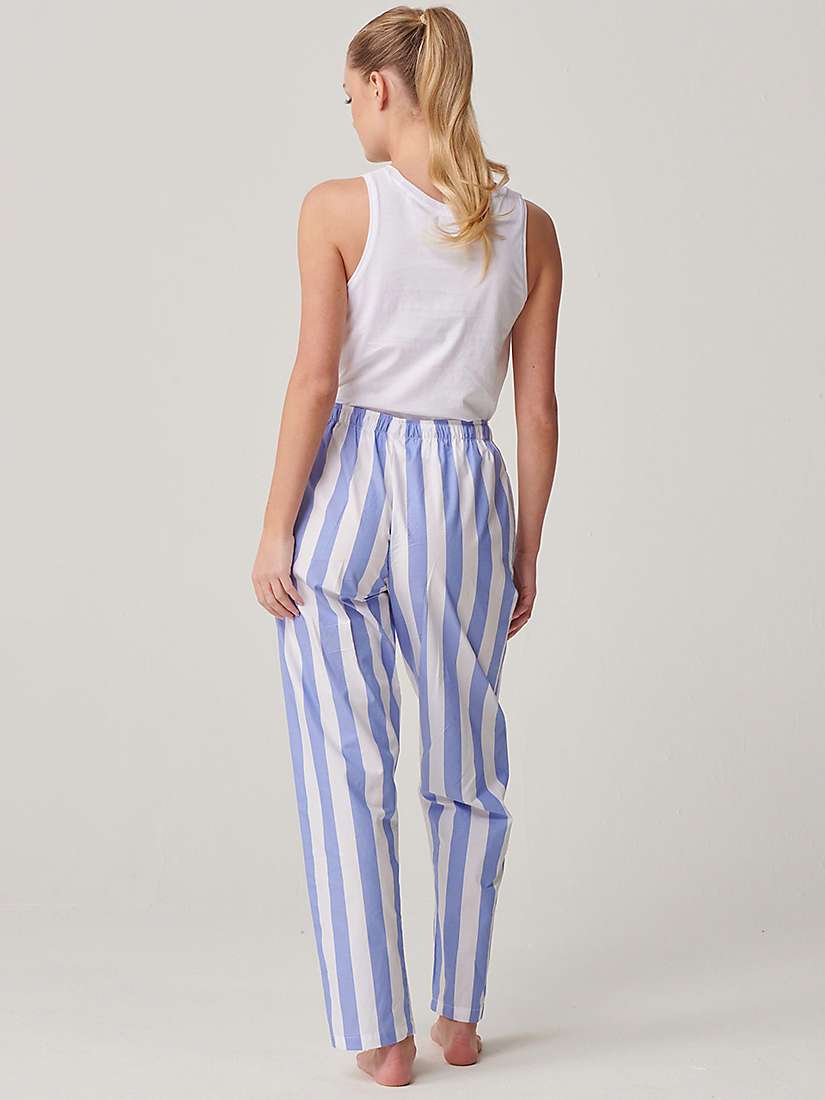 Buy British Boxers Crisp Cotton Striped Pyjama Trousers, Boat Blue/White Online at johnlewis.com