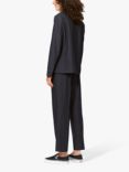 nué notes Belma Wool Blend Blazer, Black Caramel Stripe