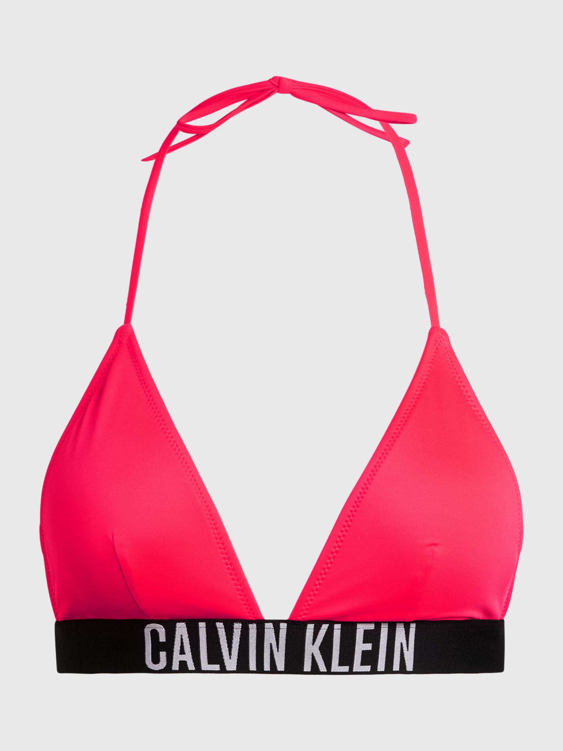 Calvin Klein Intense Power Triangle Bikini Top, Signal Red, L